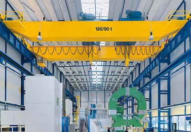 Crane feroviare dublu cu traversă dublă